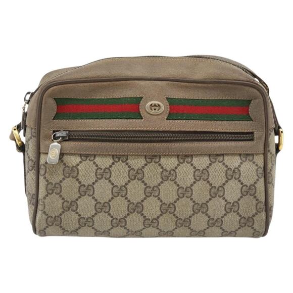 Gucci Handbags - Gucci GG Supreme Web Shoulder Bag Beige